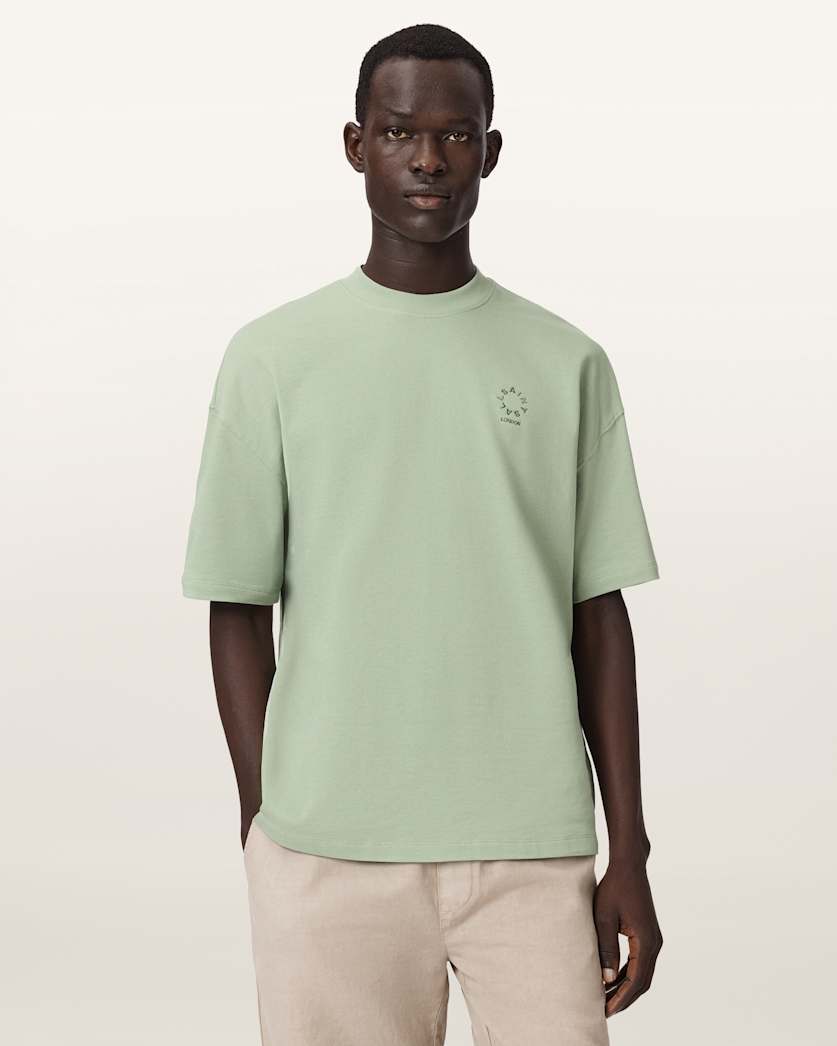 Haven Embroidered Logo Oversized T-Shirt CELADON GREEN | ALLSAINTS